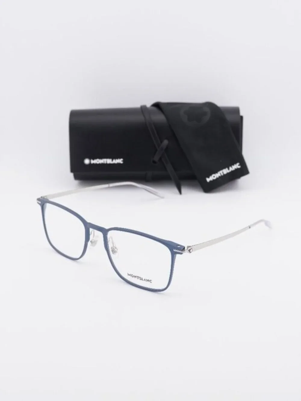 Montblanc MB0193O 003 Rectangle Eyeglasses 55mm – Blue